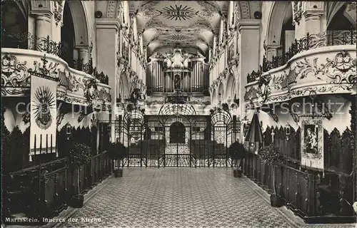 Kirchenorgel Mariastein Inneres der Kirche  Kat. Musik