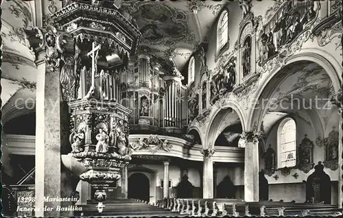 Kirchenorgel Mariastein Inneres der Basilika  Kat. Musik