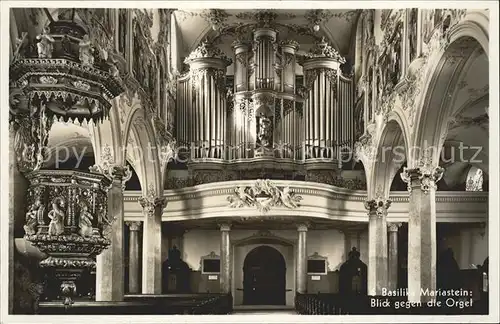 Kirchenorgel Basilika Mariastein  Kat. Musik