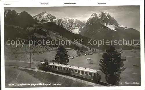 Foto Huber H. Nr. 716 Zugspitzbahn Zugspitzgruppe  Kat. Fotografie