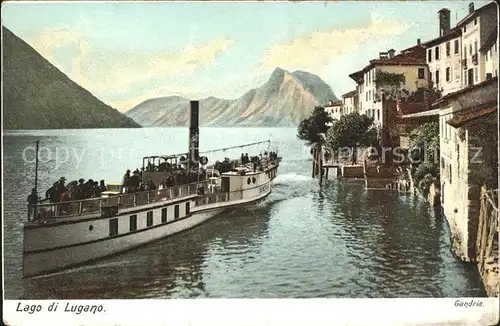 Dampfer Seitenrad Lago d Lugano Gandria  Kat. Schiffe