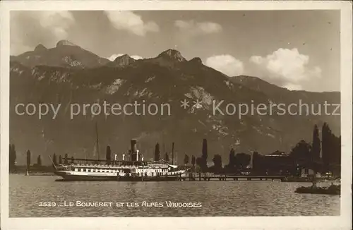Dampfer Seitenrad Bouveret Alpes Vaudoises  Kat. Schiffe