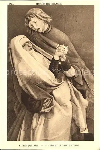 Kuenstlerkarte Mathias Grunewald St. Jean Sainte Vierge Nr. 7034 Musee de Colmar Kat. Kuenstlerkarte