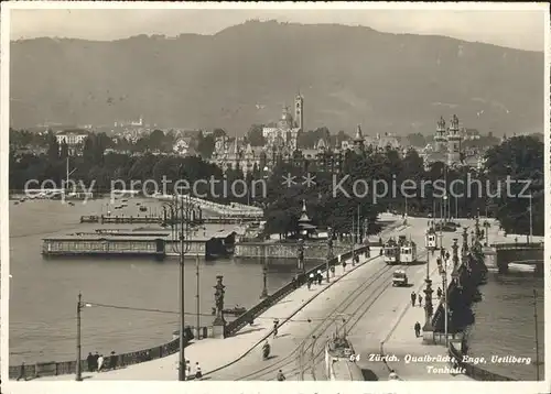 Strassenbahn Zuerich Quaibruecke Enge Uetliberg Tonhalle Kat. Strassenbahn