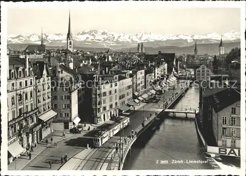 Strassenbahn Zuerich Limmatquai Kat. Strassenbahn