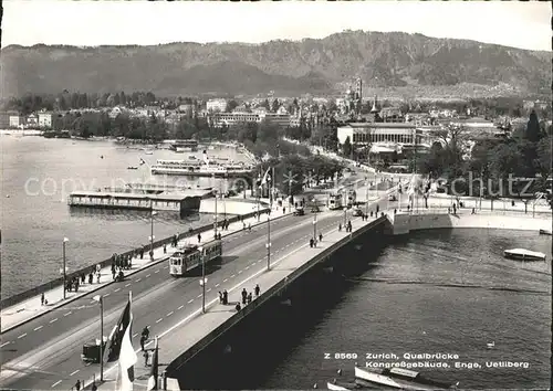 Strassenbahn Zuerich Quaibruecke Kongressgebaeude Enge Uetliberg Kat. Strassenbahn