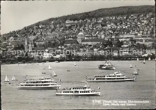 Schiffe Linth Saentis Limmat Zuerich  Kat. Schiffe