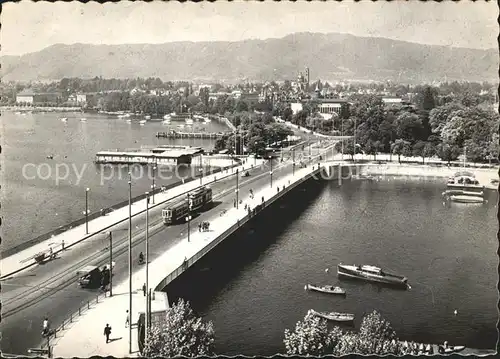 Strassenbahn Zuerich Quaibruecke Buerkliplatz Kat. Strassenbahn