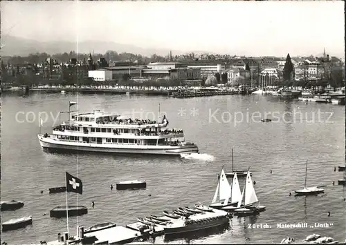 Motorschiffe Linth Zuerich Kat. Schiffe