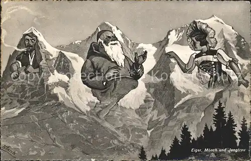 Berggesichter Eiger Moench Jungfrau Kat. Berge