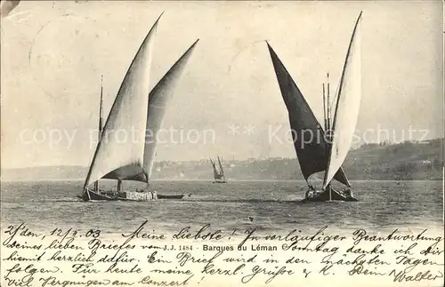 Segelboote Barques du Leman Kat. Schiffe