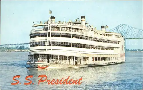 Dampfer Binnenschifffahrt S.S. President New Orleans  Kat. Schiffe