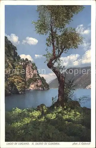 Foto Gaberell J. Nr. 5725 Lago di Lugano Sasso di Gandria  Kat. Fotografie Schweiz