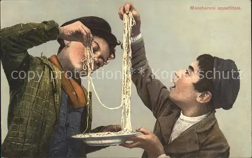 Typen Italien Kinder Spaghetti Maccheroni appetitosi  Kat. Typen