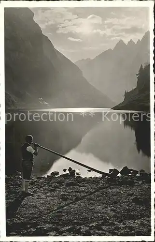 Alphorn Alphornblaeser Faehlensee  Kat. Musik