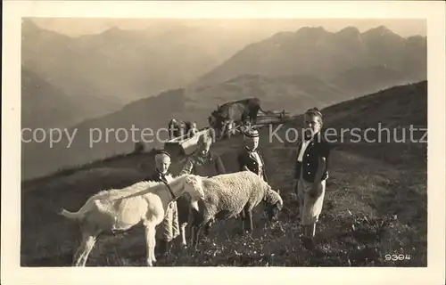 Schafe Ziege Kuh Kinder  Kat. Tiere