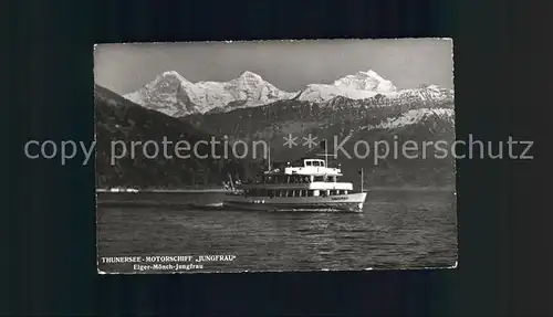Motorschiffe Jungfrau Thunersee Eiger Moench Jungfrau Kat. Schiffe