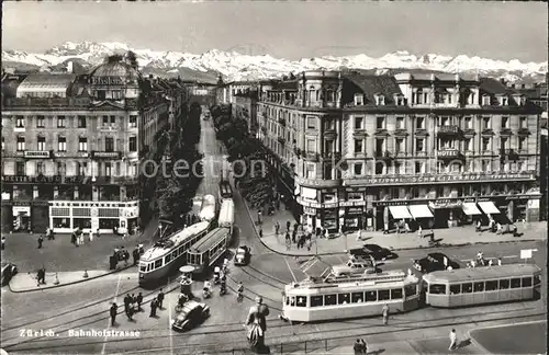 Strassenbahn Bhanhofstrasse Zuerich Kat. Strassenbahn