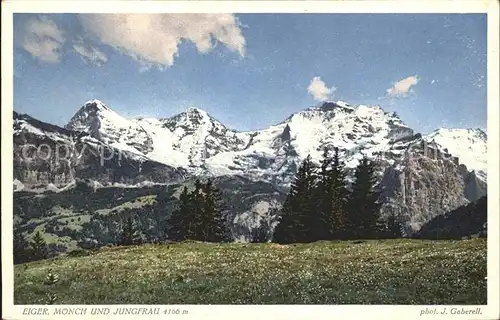 Foto Gaberell J. Nr. 1939 Eiger Moench Jungfrau Kat. Fotografie Schweiz