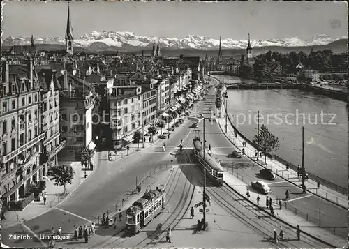 Strassenbahn Limmatquai Zuerich Kat. Strassenbahn