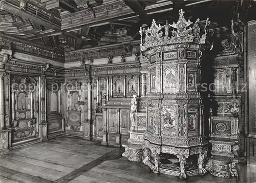 Kachelofen Prunkzimmer Haus zum alten Seidenhof Landesmuseum Zuerich  Kat. Handwerk