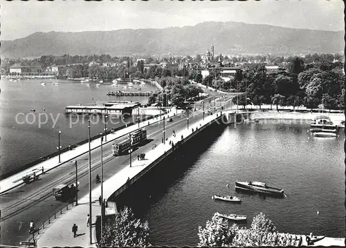 Strassenbahn Quaibruecke Buerkliplatz Zuerich Kat. Strassenbahn