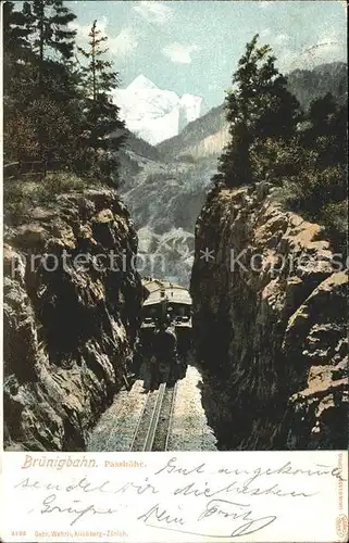 Bergbahn Bruenigbahn Passhoehe  Kat. Bergbahn