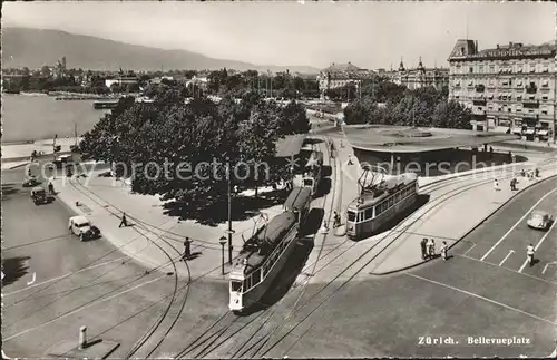 Strassenbahn Zuerich Bellevueplatz  Kat. Strassenbahn