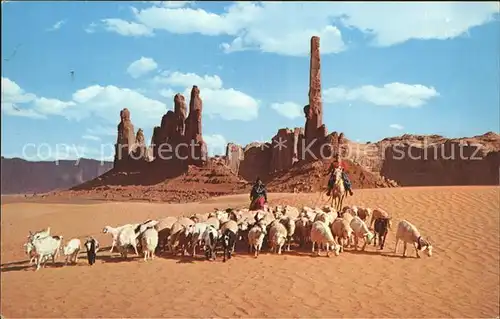 Indianer Native American Navajo Women Sheep Monument Valley Schafherde Yei Bichai Dancers Totem Pole Kat. Regionales