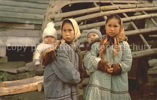 Eskimos Inuit Kinder Eskimo children of Nome Alaska  Kat. Regionales