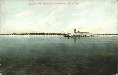 Dampfer Binnenschifffahrt Excursion Steamer Mississippi River Kat. Schiffe