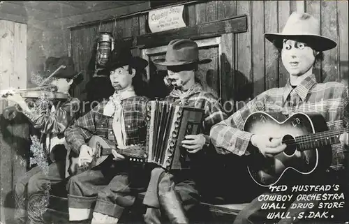 Cowboys Ted Hustead s Cowboy Orchestra Wall Drug Store Gitarre Geige Mandoline Akkordeon Kat. Landwirtschaft