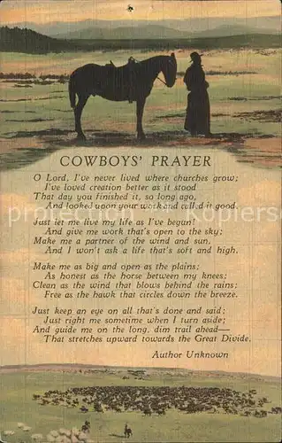 Cowboys Prayer Gebet  Kat. Landwirtschaft