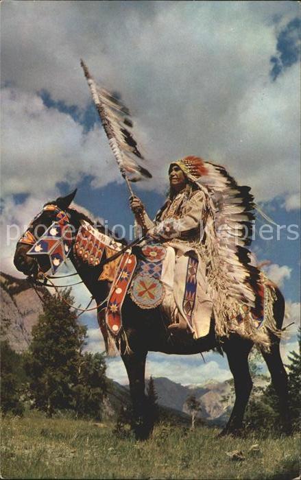 Indianer Native American Indian Chief Pferd Kat Regionales Nr St Oldthing Ansichtskarten Unsortierte Motivkarten