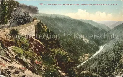 Lokomotive Cape Horn American River California Ogden Route Kat. Eisenbahn