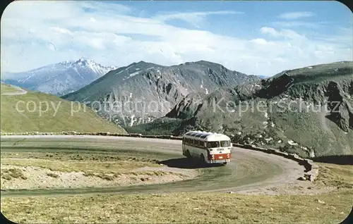 Busse Rocky Mountain Motor Bus Trail Ridge Road National Park Colorado Kat. Autos