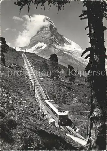 Zahnradbahn Gornergratbahn Riffelalp Zermatt Matterhorn Kat. Bergbahn