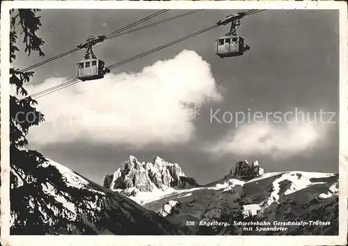 Seilbahn Gerschnialp-Truebsee Engelberg Spannoerter / Bahnen /