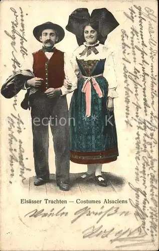 Trachten Alsace Elsaesser Costumes Alsaciens Kat. Trachten