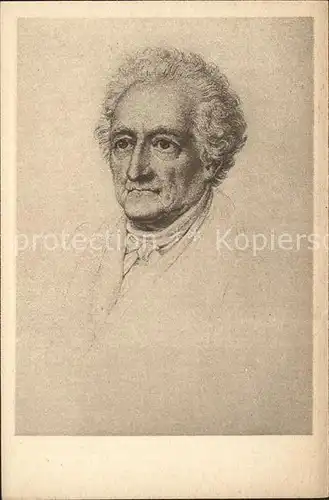 Goethe Johann Wolfgang von Kupferstich Schwerdtgeburth Kat. Dichter