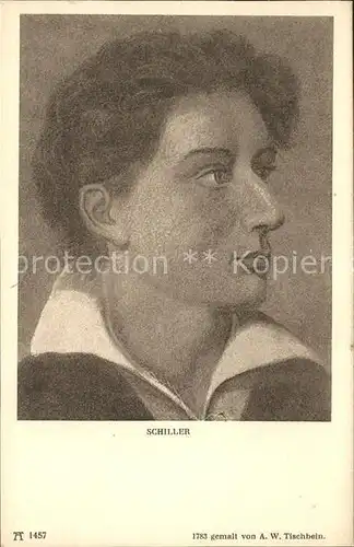 Schiller Friedrich historisches Portrait  Kat. Dichter