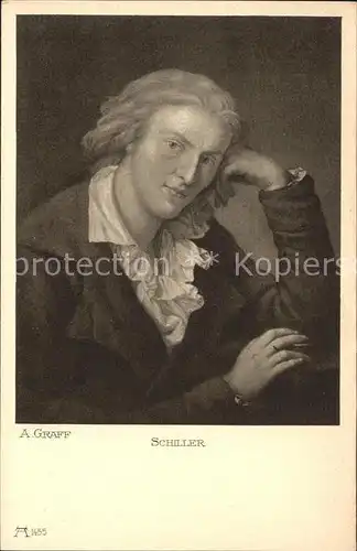 Schiller Friedrich Portrait 1780 gemalt Anton Graff Kat. Dichter
