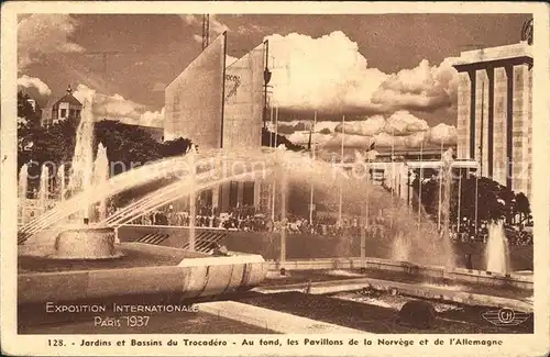 Exposition Internationale Paris 1937 Jardins et Bassins du Trocadero  Kat. Expositions