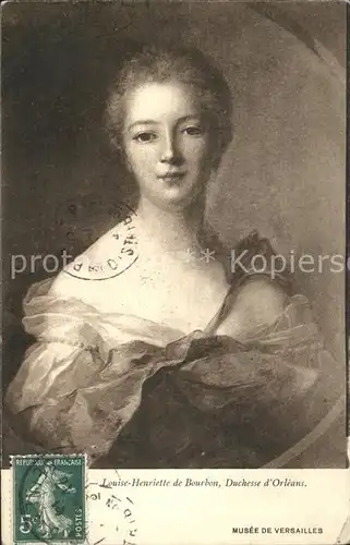 Adel Frankreich Louise Henriette de Bourbon Conti Duchesse d Orleans  Kat. Koenigshaeuser