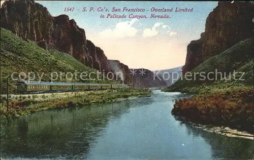 Eisenbahn S.P. Co s San Francisco Overland Limited Palisade Canyon Nevada Kat. Eisenbahn