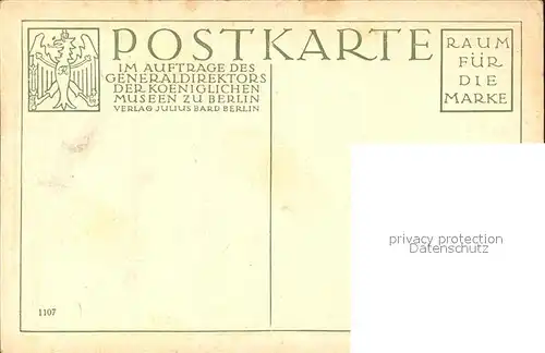 Kuenstlerkarte Frans Hals D.ae. Singender Knabe Nr. 1107  Kat. Kuenstlerkarte