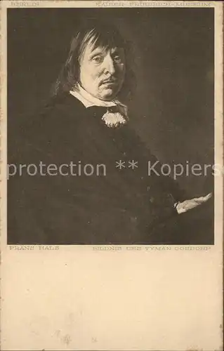 Kuenstlerkarte Frans Hals Bildnis des Tyman Oosdorp Kaiser Friedrich Museum  Kat. Kuenstlerkarte