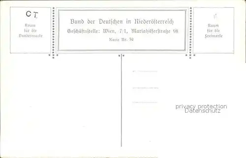 BDD Niederoesterreich Gedicht Von all den Maedchen so blink und so blank E. Kutzer Karte Nr. 50 / Bund der Deutschen /