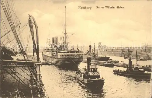 Dampfer Oceanliner Hamburg Kaiser Wilhelm Hafen  Kat. Schiffe