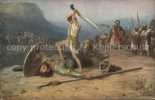 Leinweber R. Alttestamentliche Bilder Nr. 31 David und Goliath